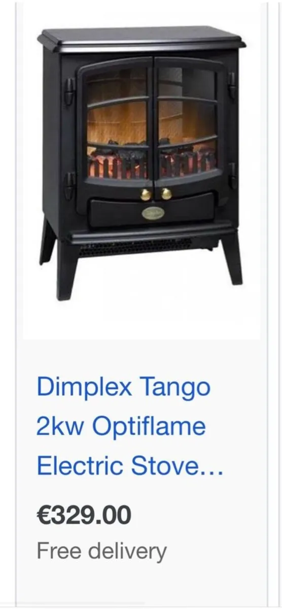 DIMPLEX TANGO 2KW ELECTRIC STOVE - Image 3