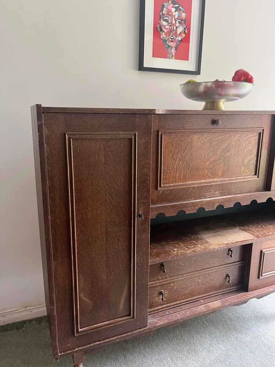 Old oak sideboard / dresser - Image 4