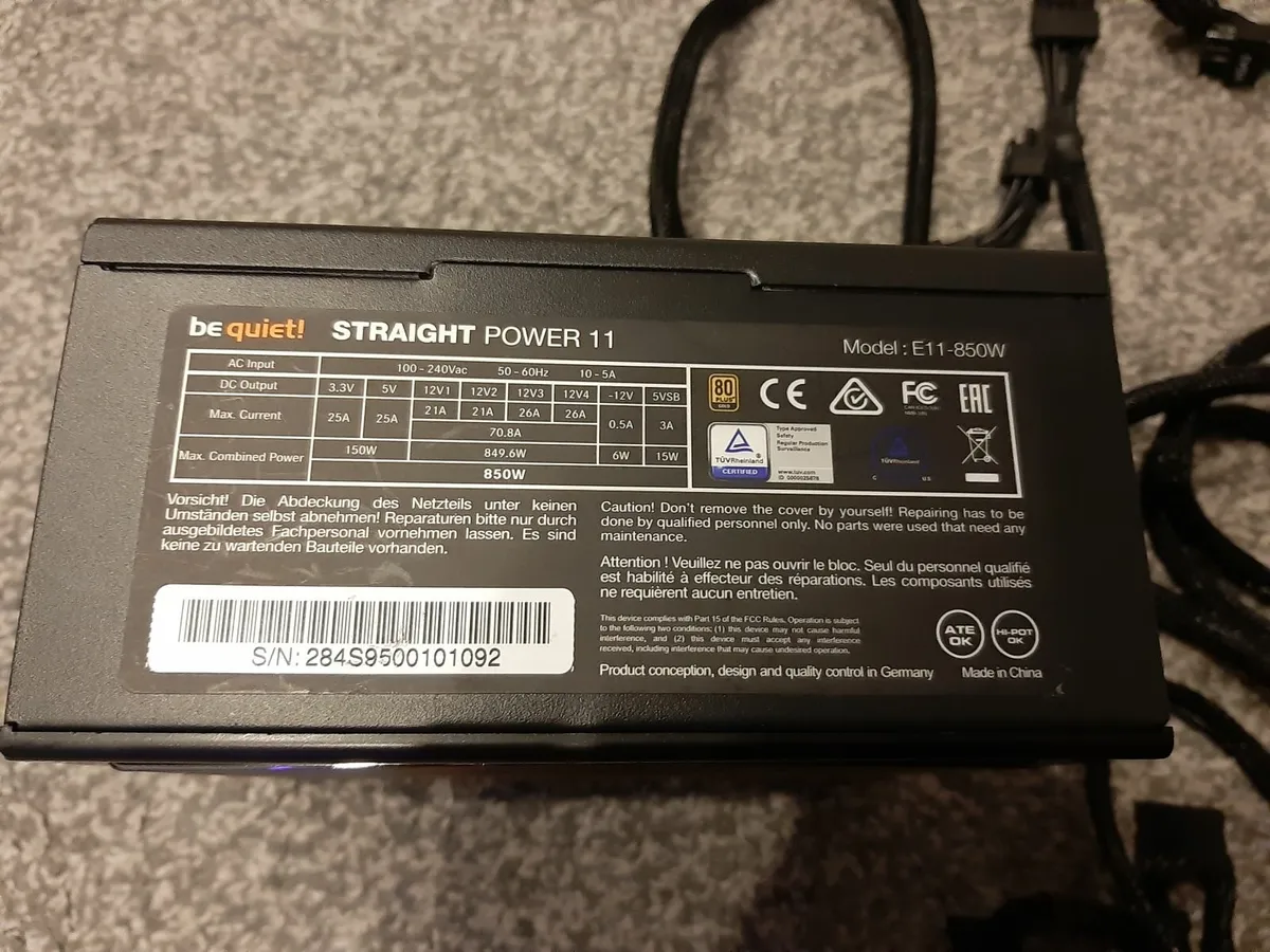 Be Quiet! 850 Straight Power 11 80 GoldPlus. FAULY - Image 3