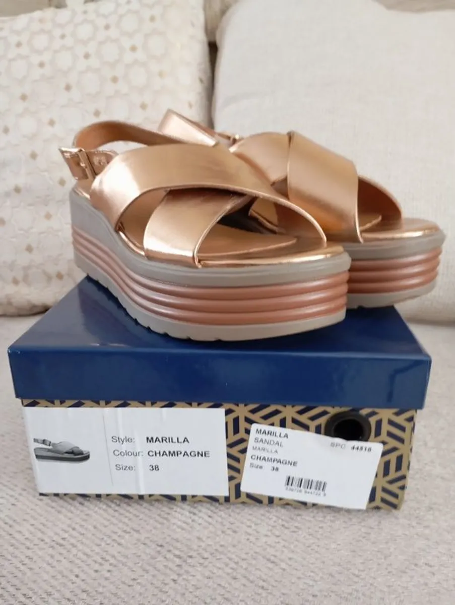 Sandals leather bronze - Image 4