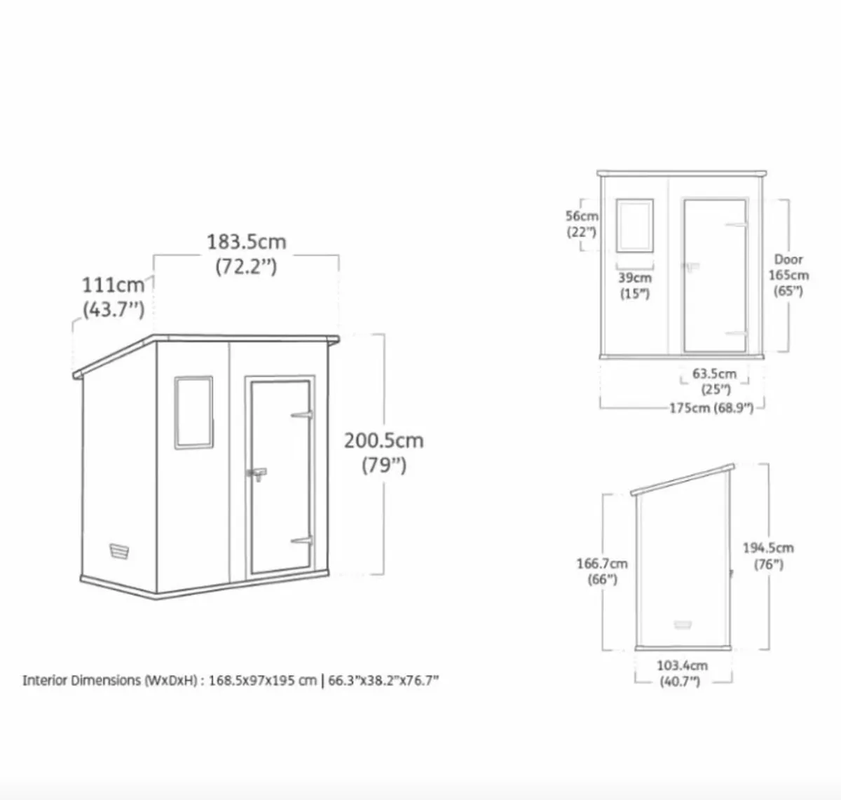 Garden Shed Keter Manor Pent 6x4ft - Image 3
