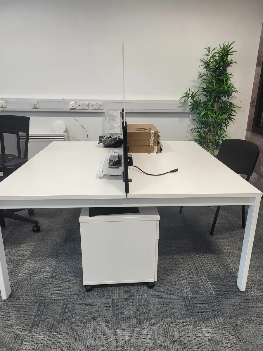 White Office Desks - Image 2