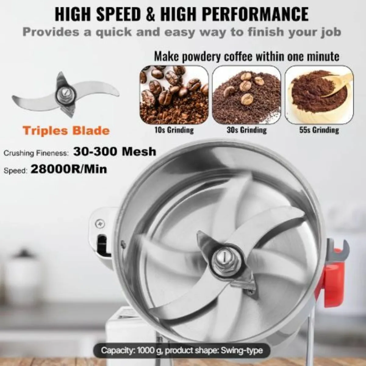 1000g Commercial Spice Grinder - Image 4