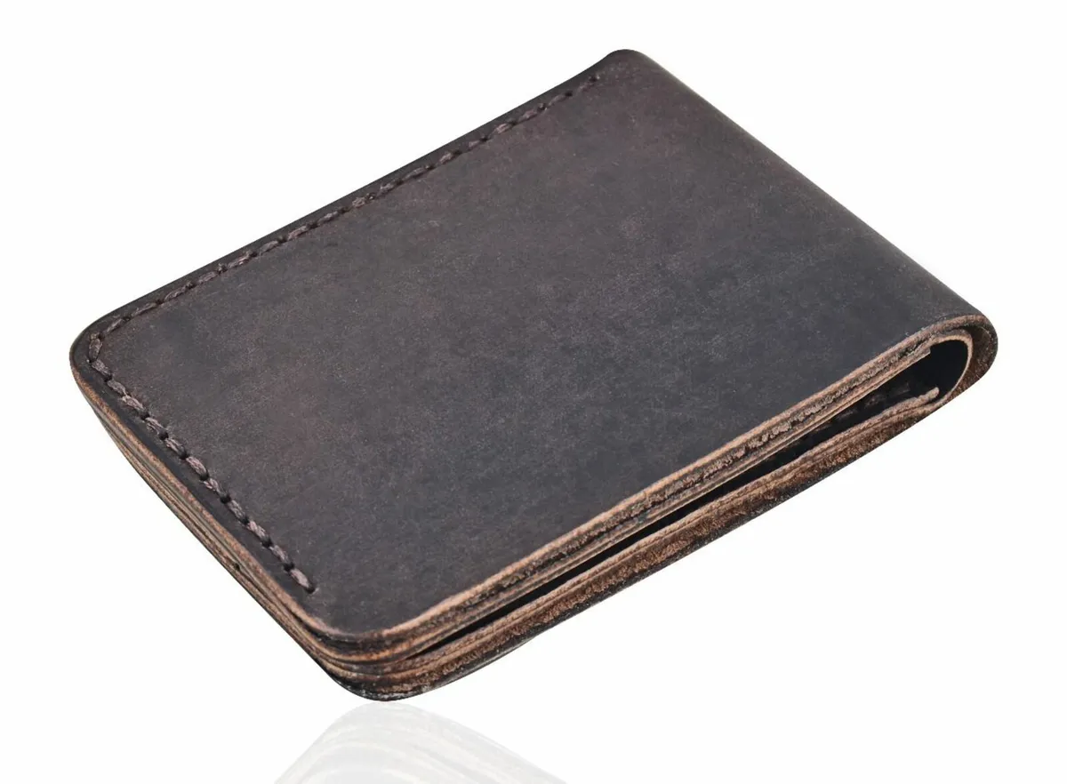 Leather Wallet for Men Bifold Slim Vintage Style - Image 2