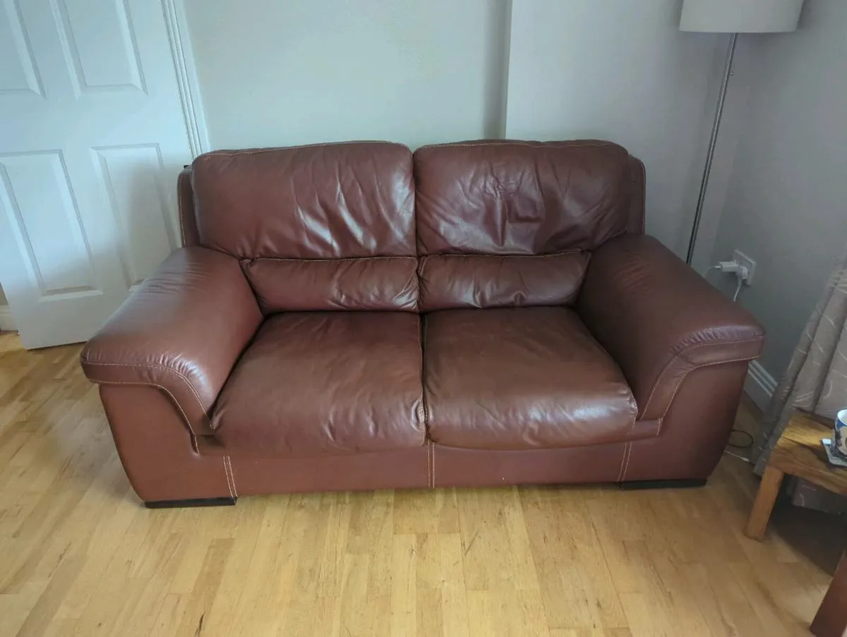 2 2 Seater Sofas Leather - Image 3