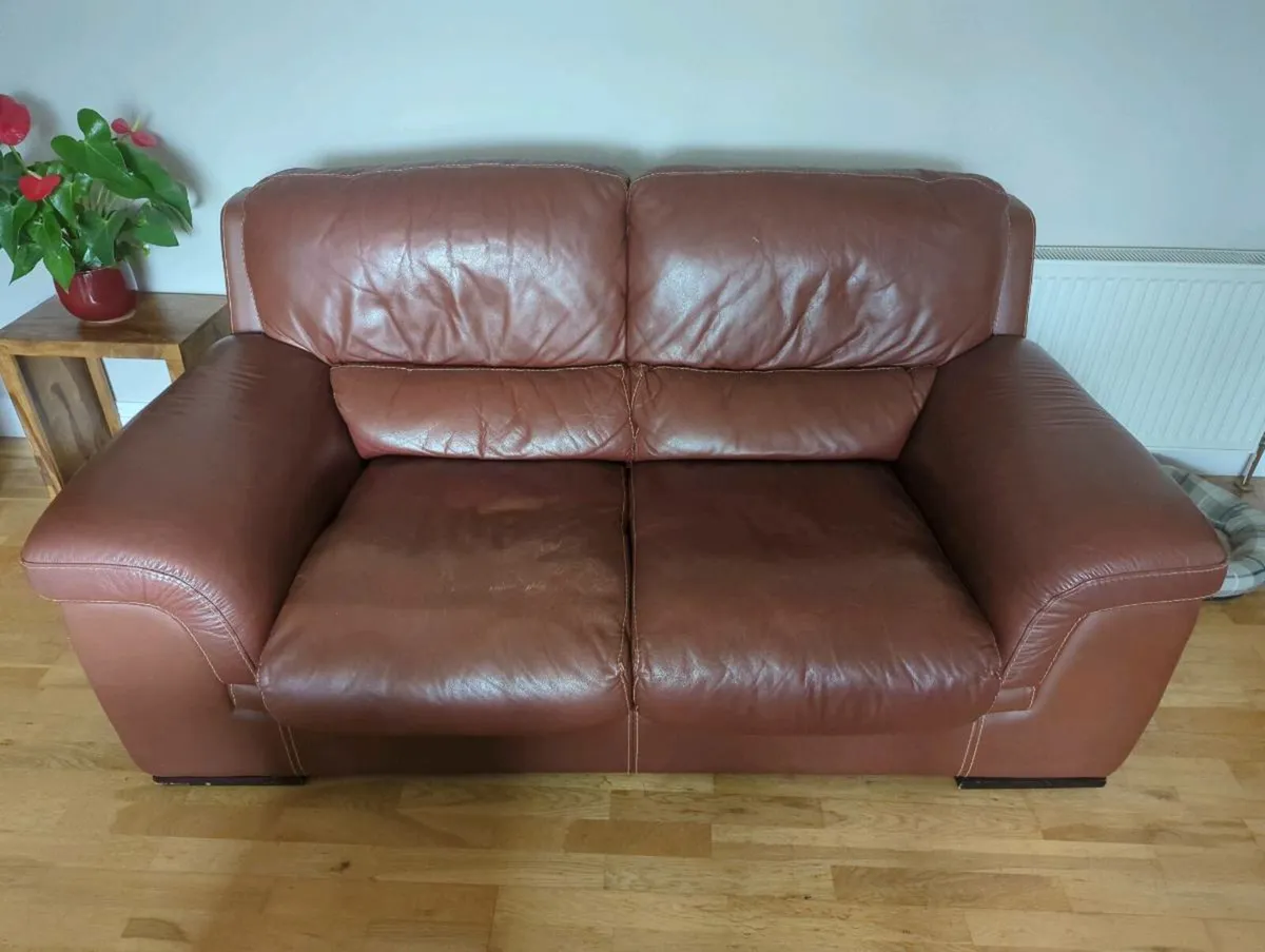 2 2 Seater Sofas Leather - Image 1