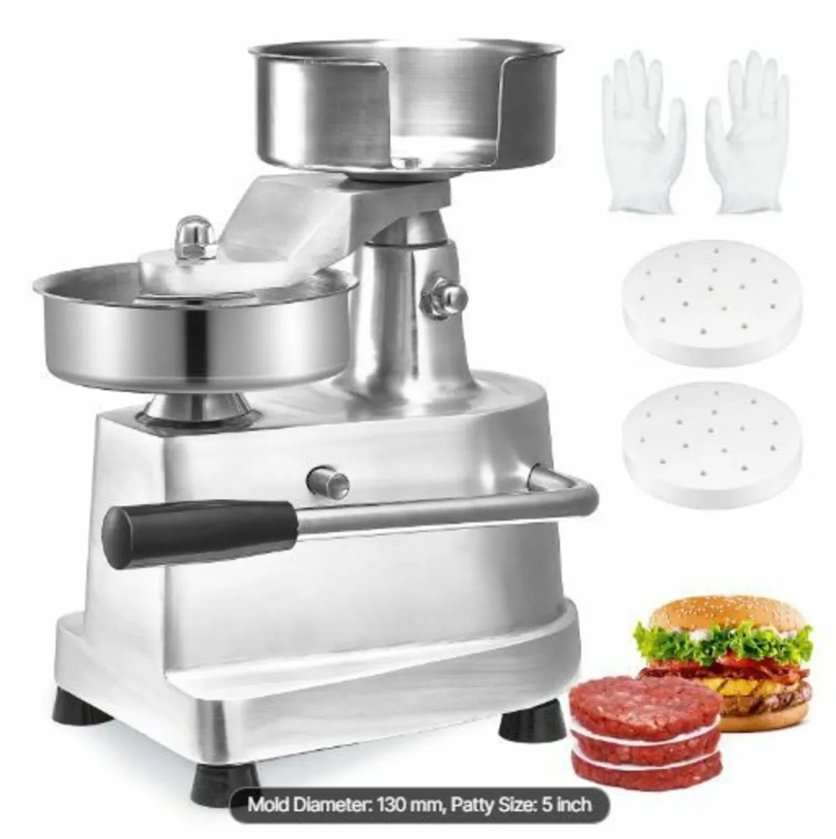 Commercial Burger Patty Maker, 130mm/5inch - Image 1