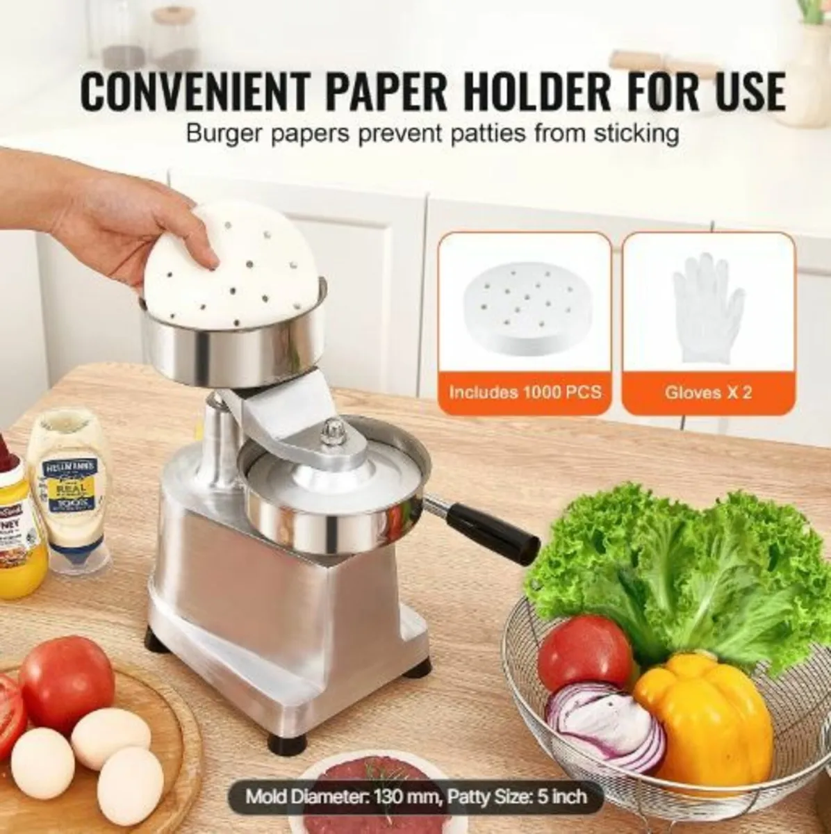 Commercial Burger Patty Maker, 130mm/5inch - Image 3