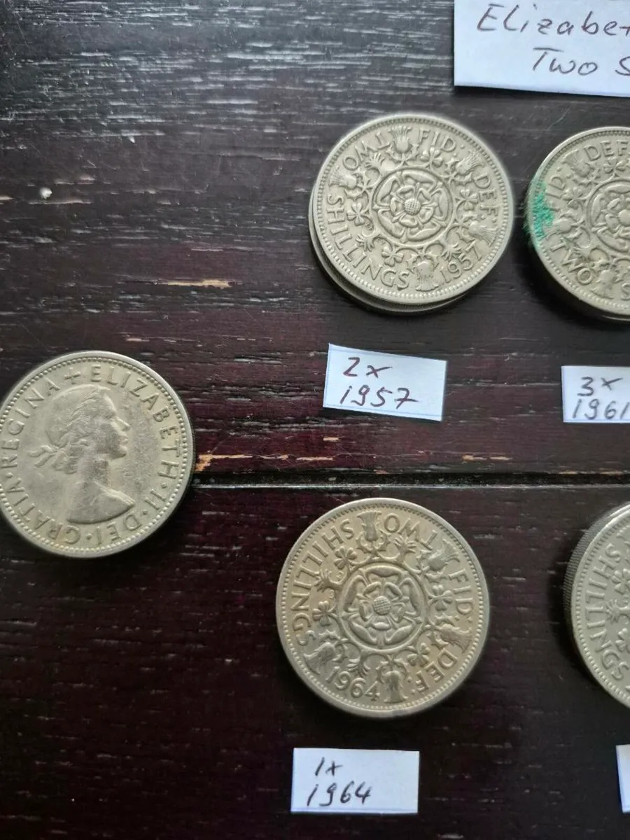 Elizabeth Two Shilling coins - Image 2