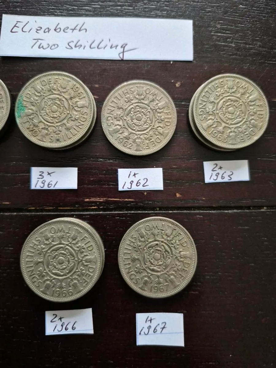 Elizabeth Two Shilling coins - Image 3