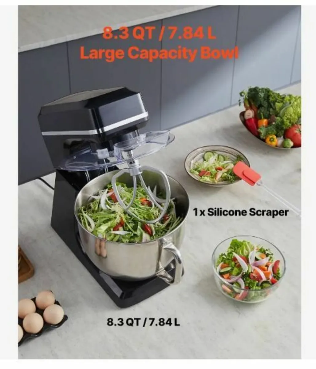 Stand Mixer 8.3 QT Electric Dough Mixer 1400W - Image 3