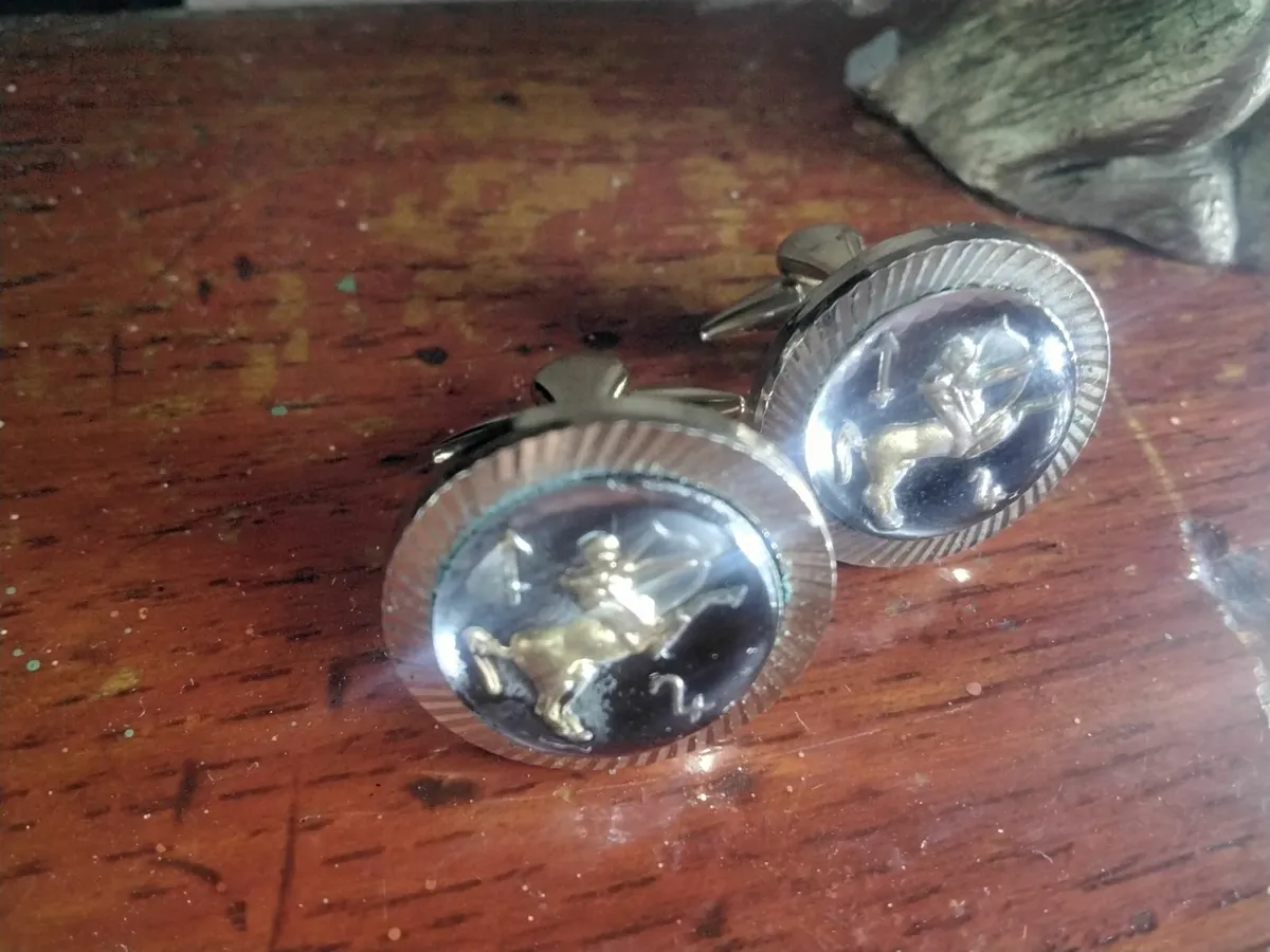 Pair.  Gilt.  Cufflinks