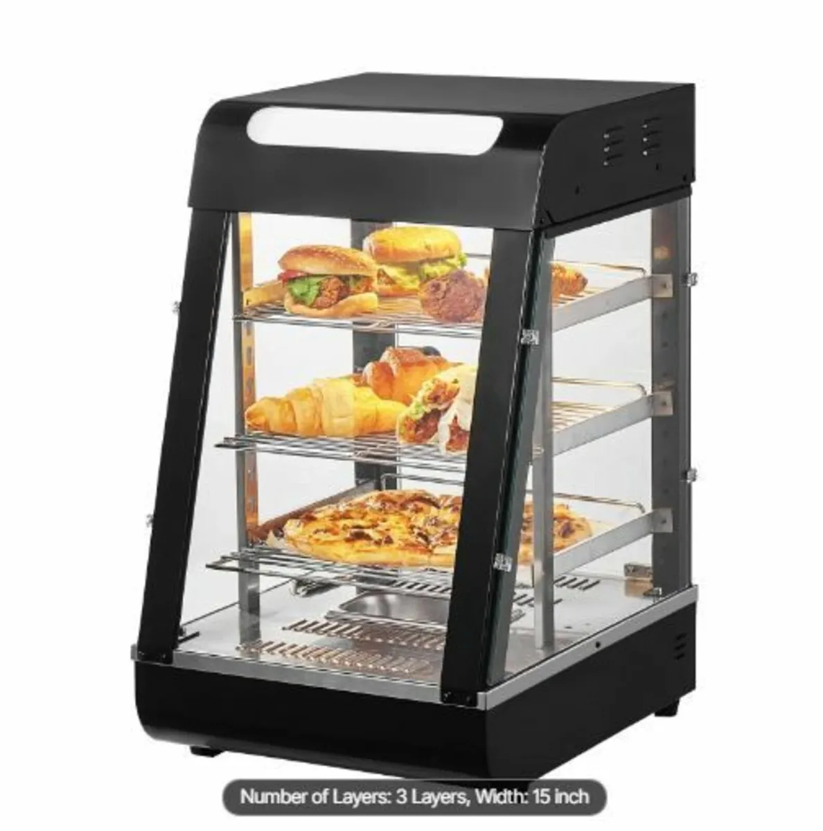 3-Tier Commercial Food Warmer Display - Image 1
