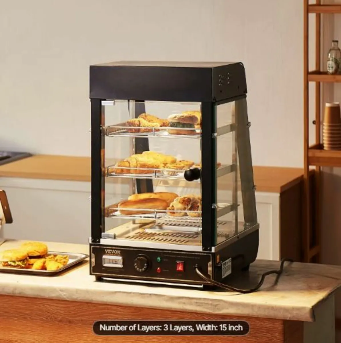3-Tier Commercial Food Warmer Display - Image 4