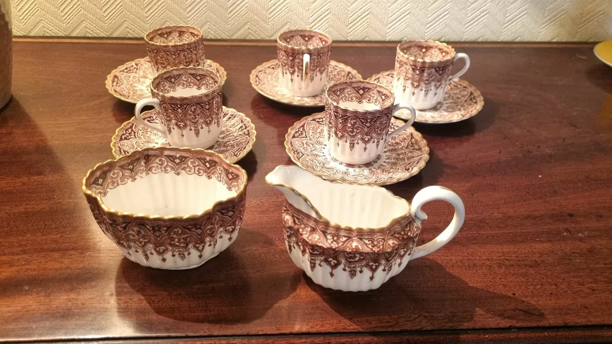 Copeland Porcelain Mocca Coffe Cup and Sauer Set - Image 2