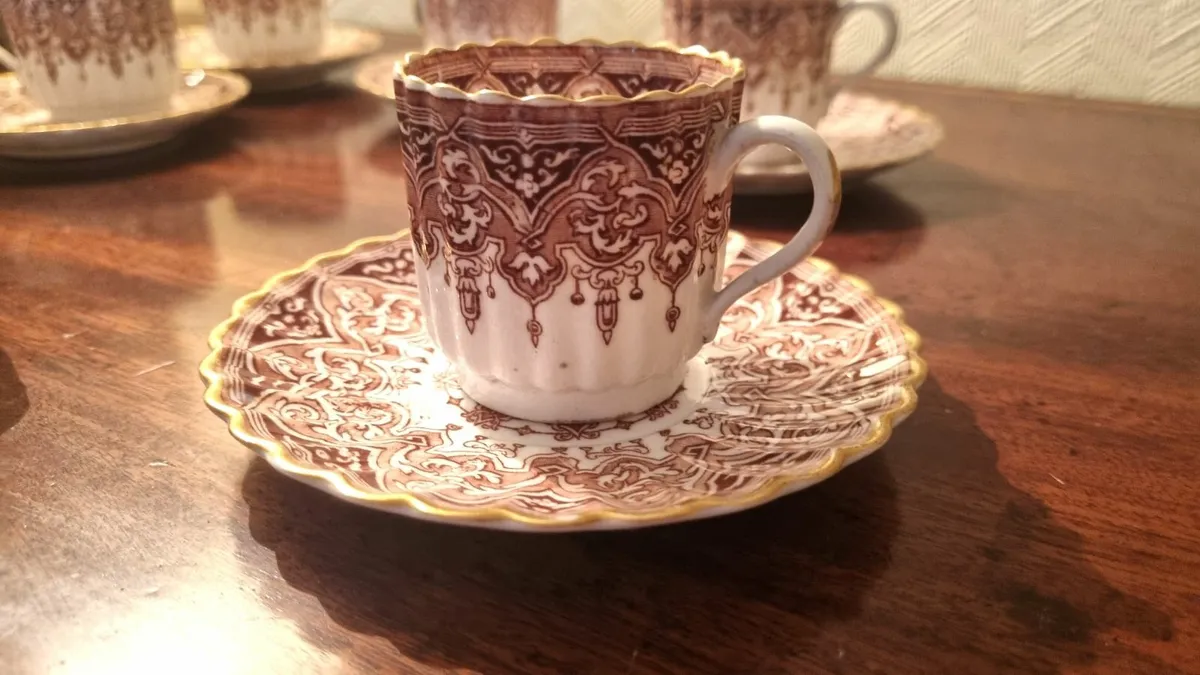 Copeland Porcelain Mocca Coffe Cup and Sauer Set - Image 1