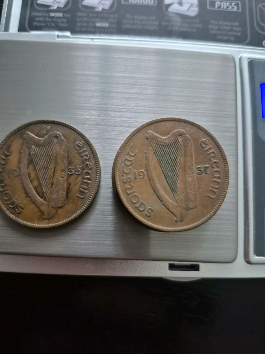 Old irish 1Penny coins - Image 1