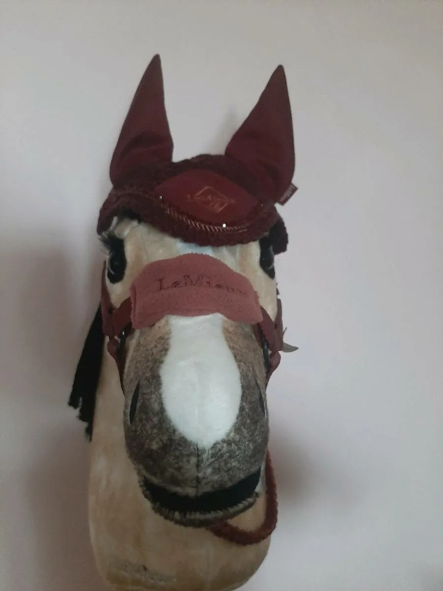 Hobby horse head coller ear bonet and lead rope. - Image 2