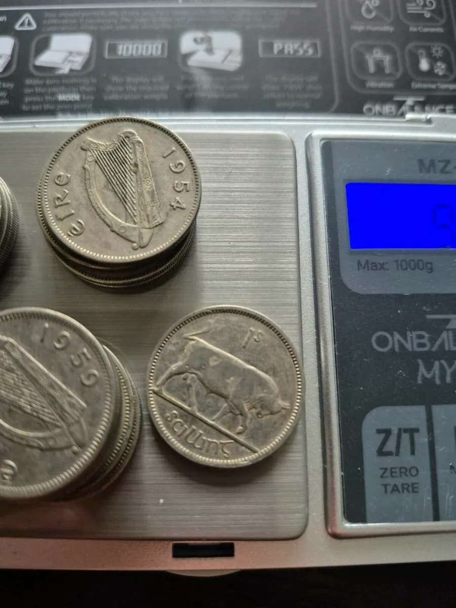 Irish 1 shilling  coins - Image 2