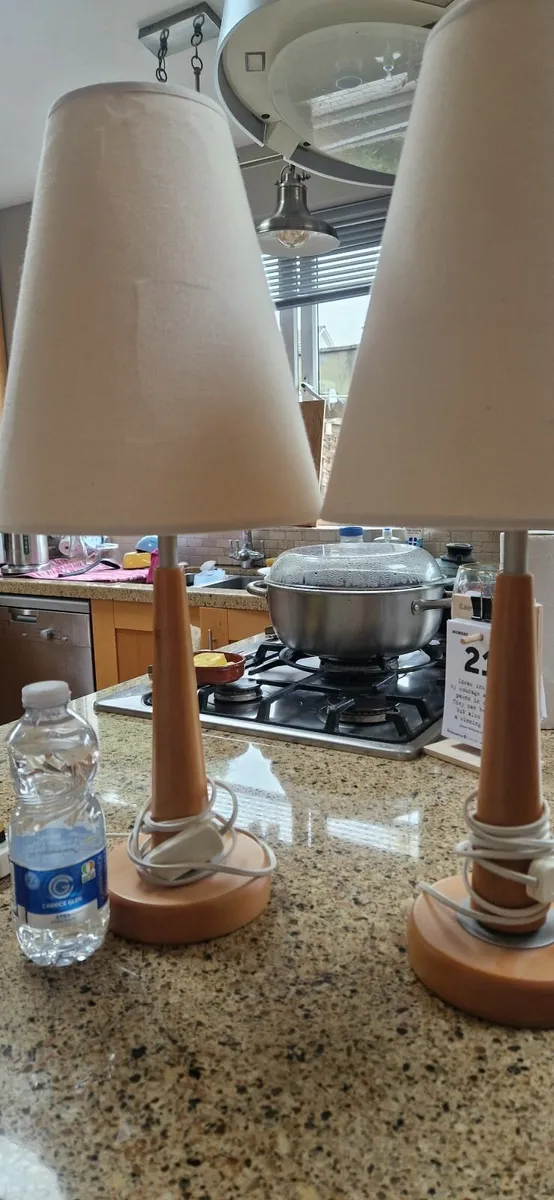Beside lamps, two