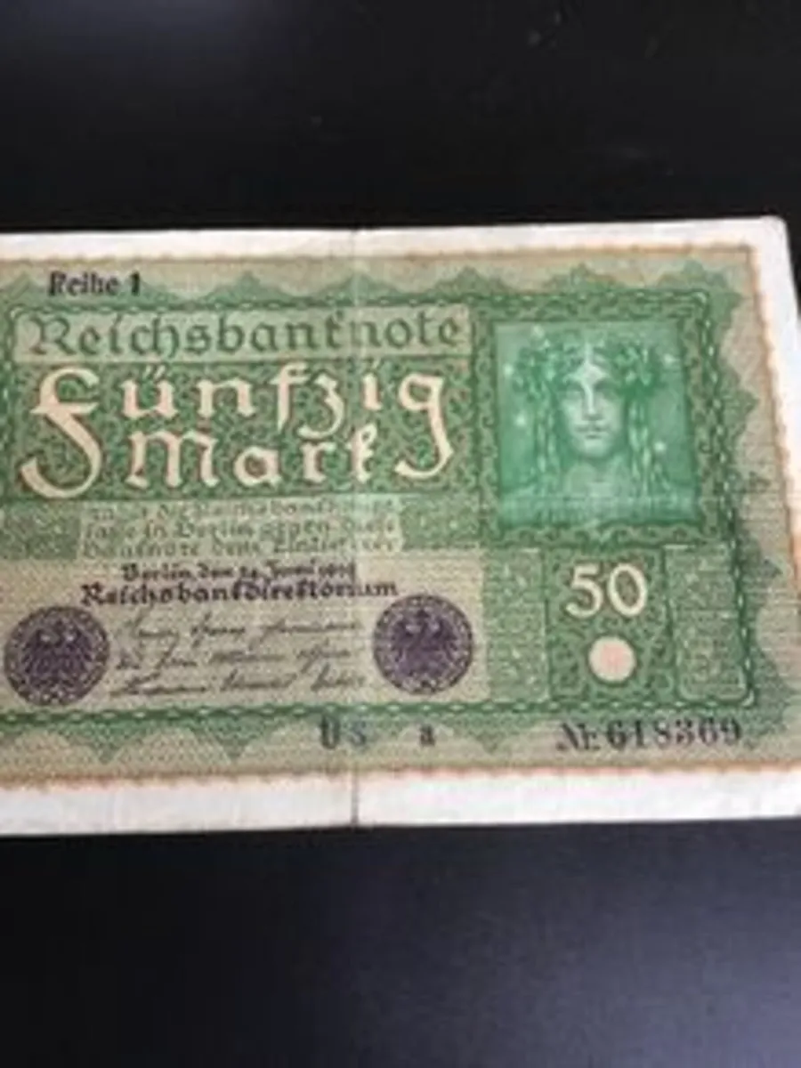 Rare 1919 German Banknote 50 Mark