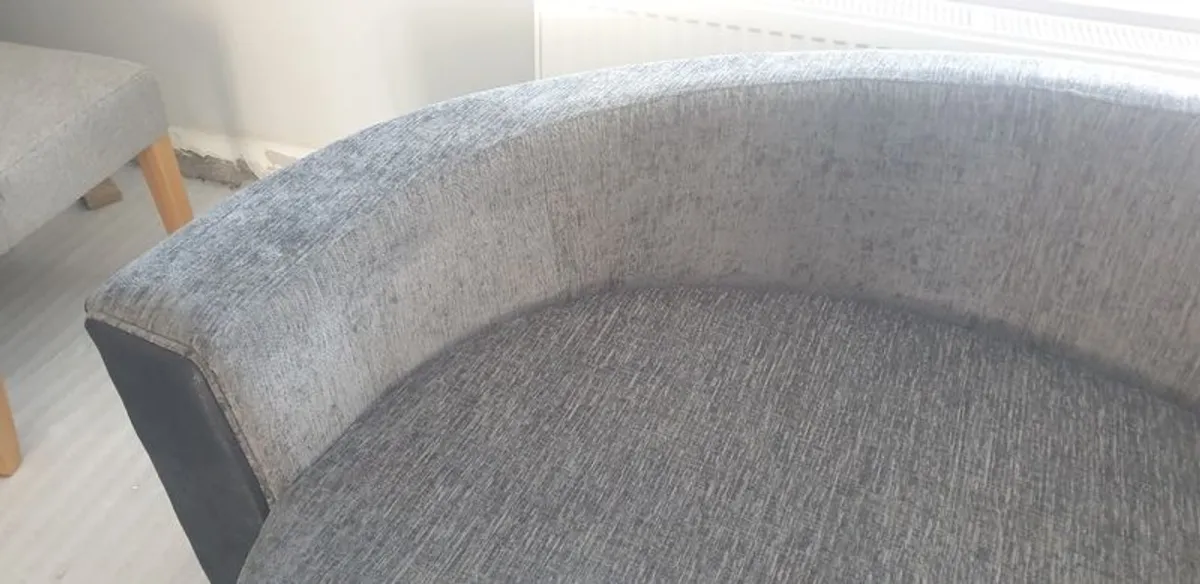 Grey 2 seater Cuddler Couch - Image 4