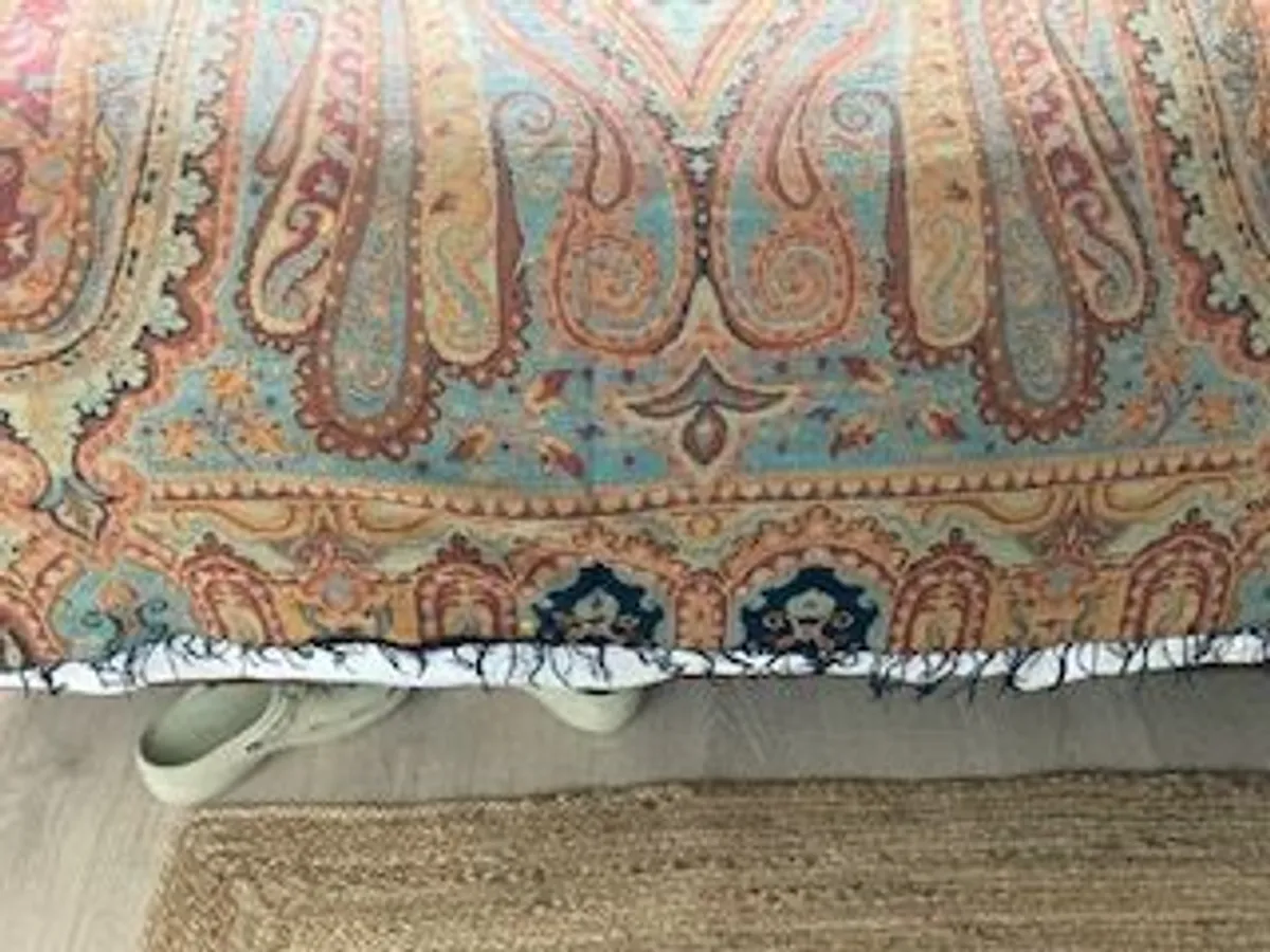 Paisley merino wool throw - Image 4