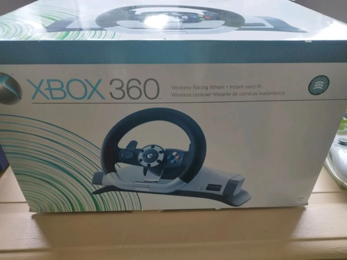 Microsoft Xbox 360 wireless driving wheel - Image 1