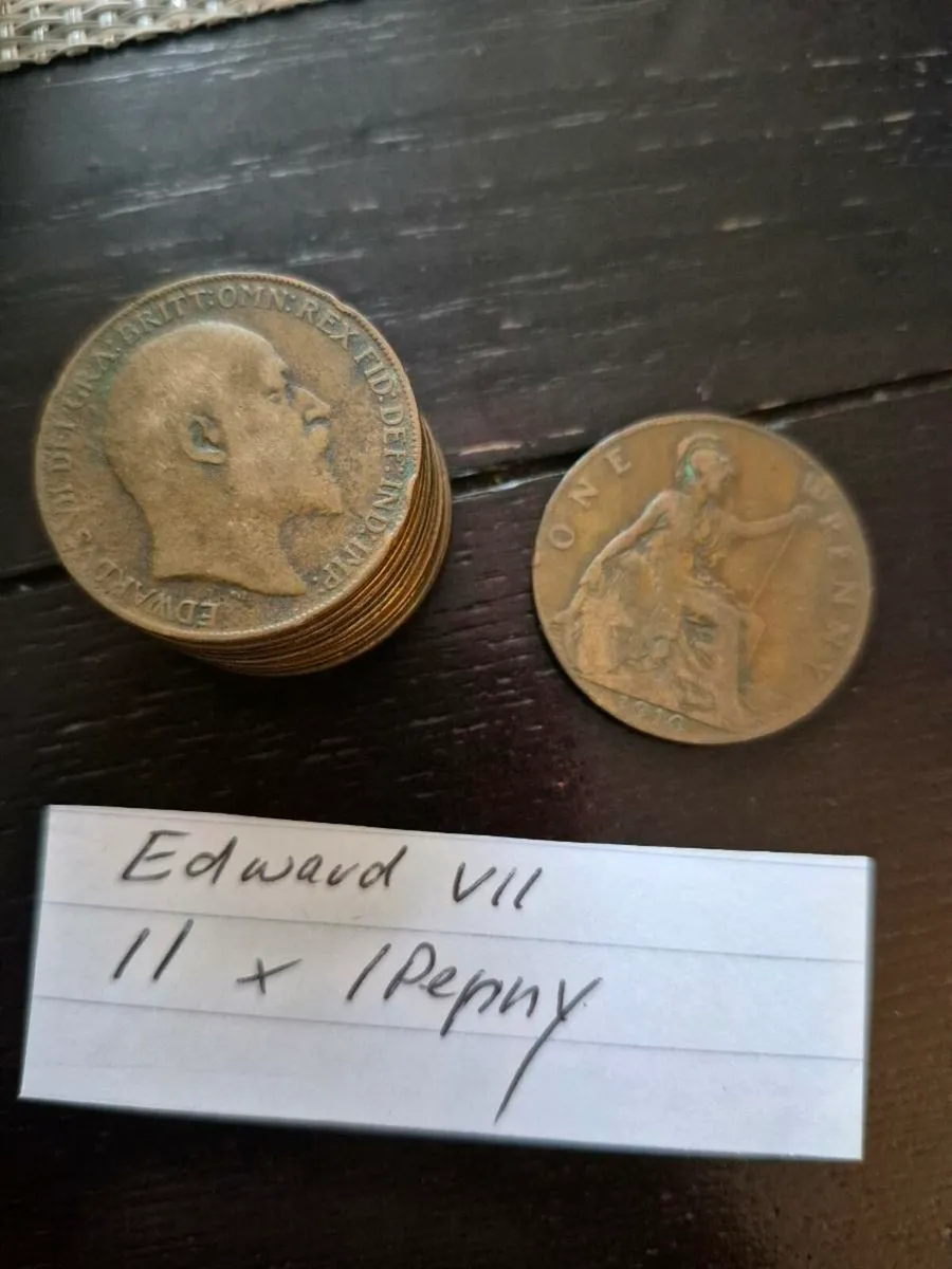 Edward VII 1Penny  coins - Image 1
