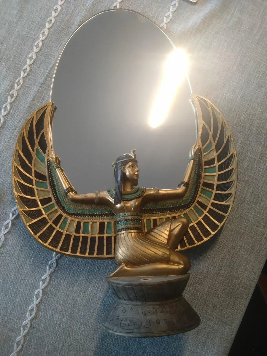 Egyptian Goddess Isis kneeling-themed mirror - Image 1