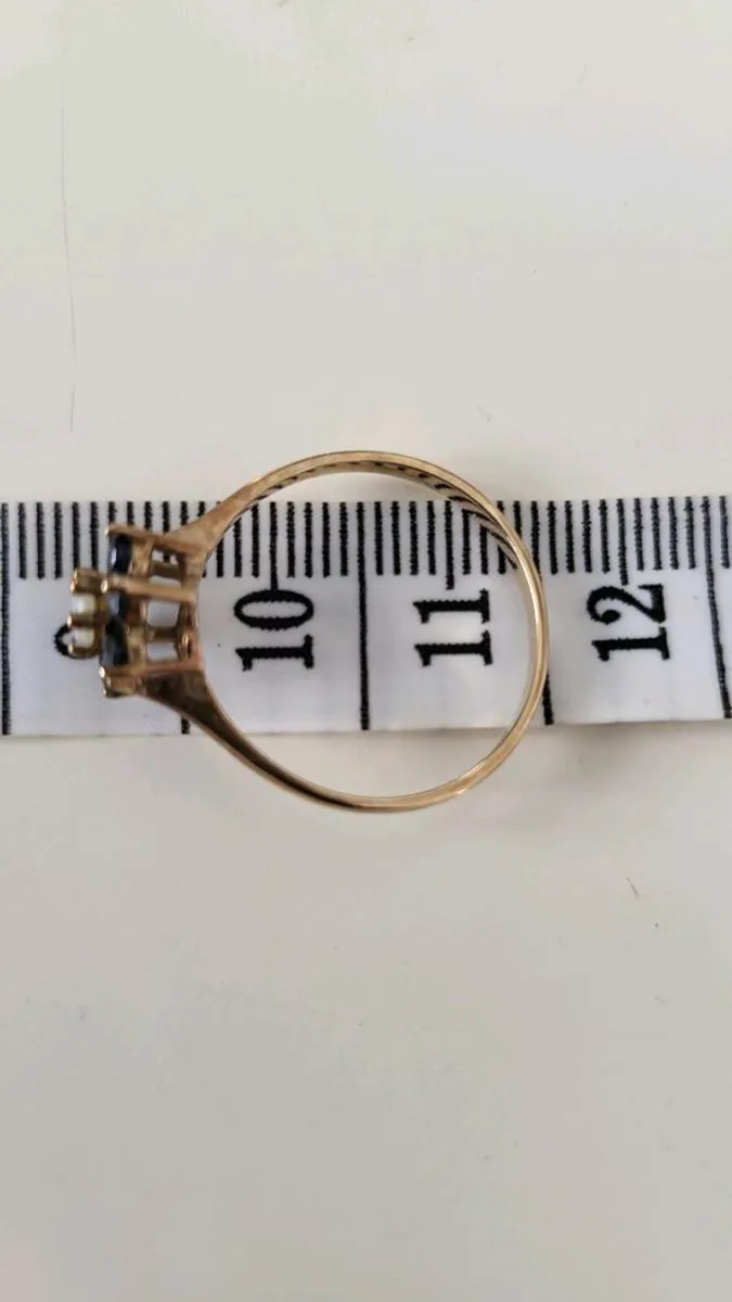 9ct gold, Opal and Sapphire ring - Image 3