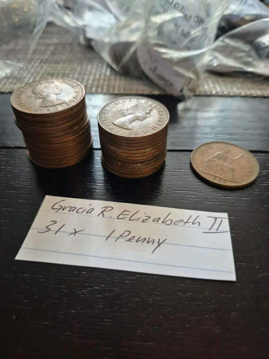 G.R.Elizabeth II 1Penny coins - Image 2