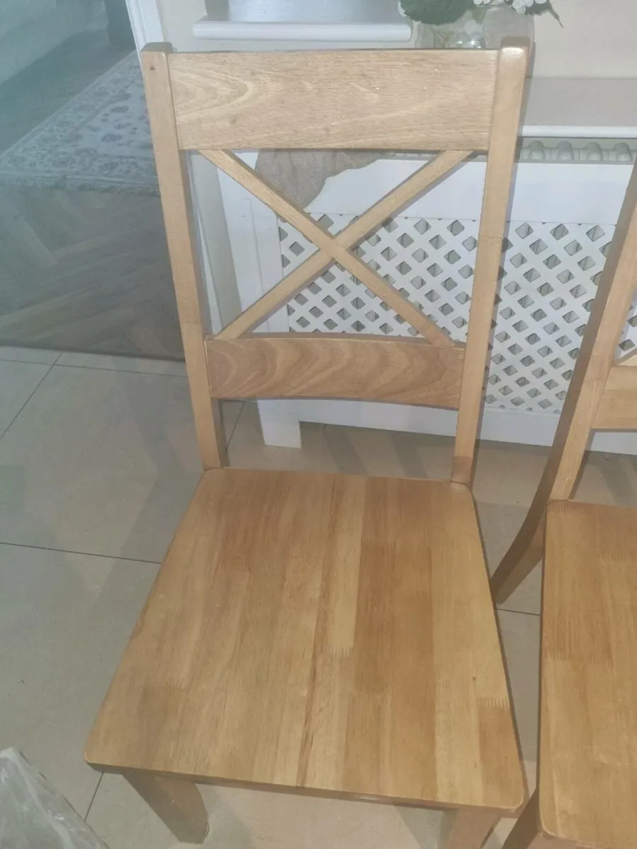solid oak chairs - Image 1