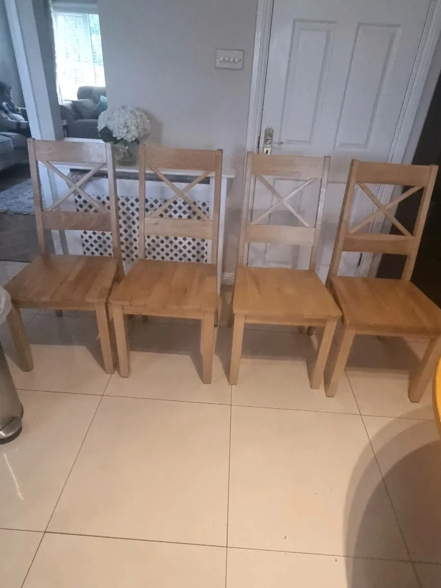 solid oak chairs - Image 3