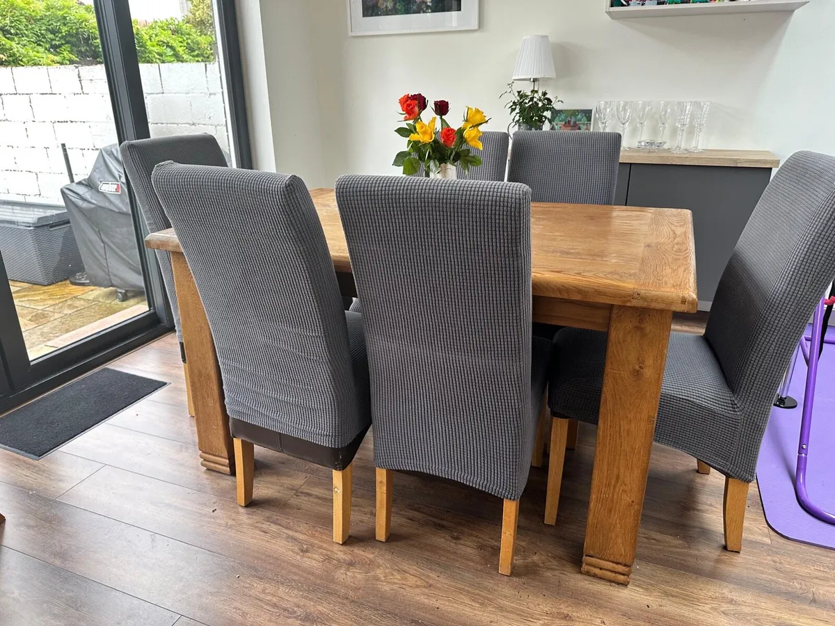 Solid Oak Extendable Dining Table - Image 2
