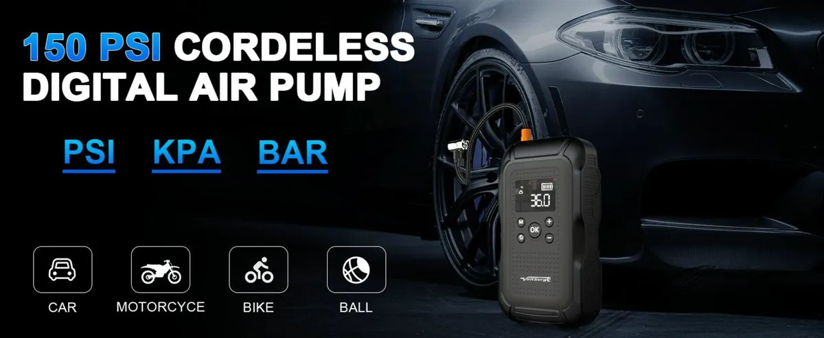 D04 Jump Starter with Air Compressor 6000A 150PSI - Image 2