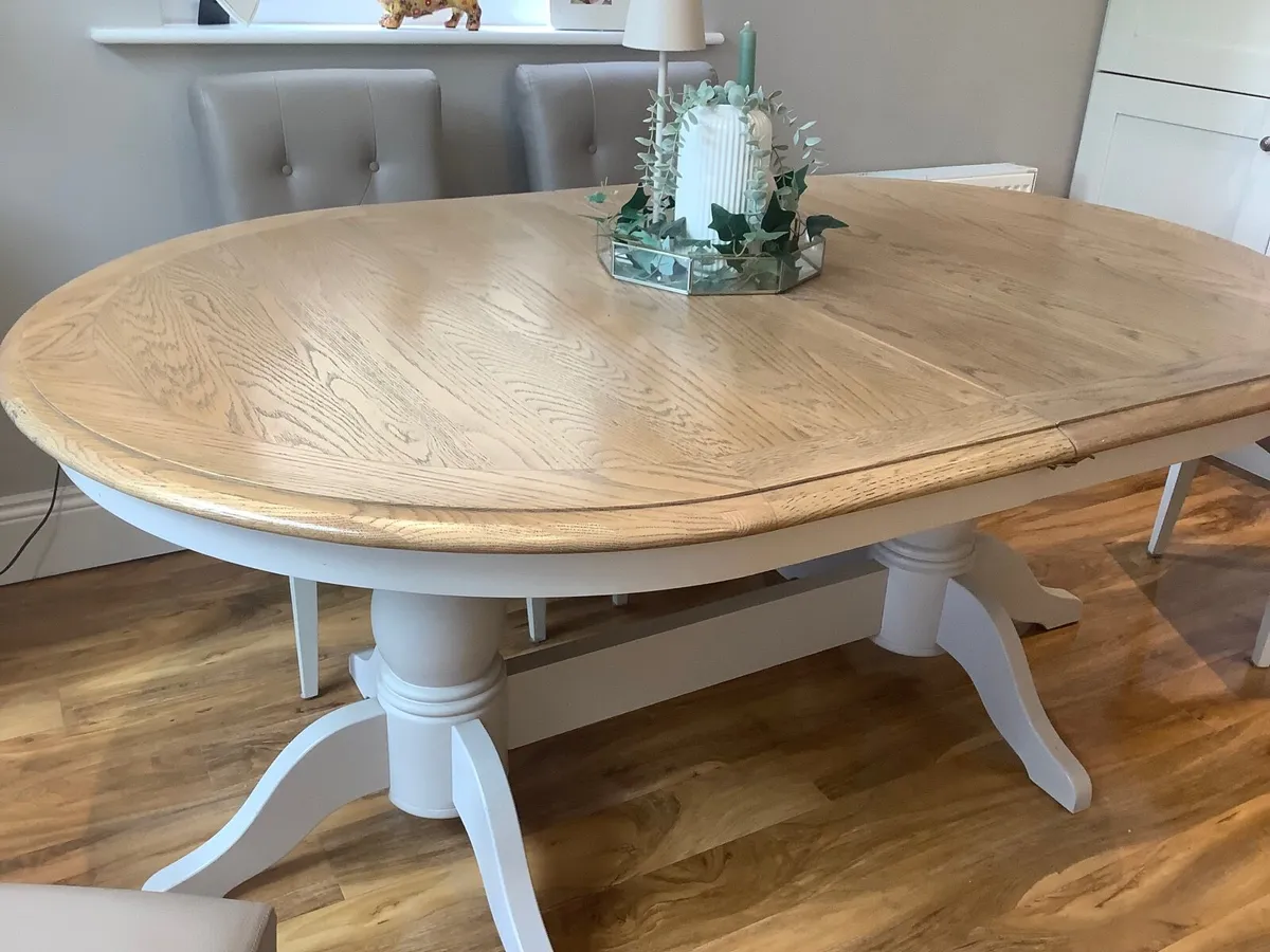Solid Oak Modern Dining Table - Image 2