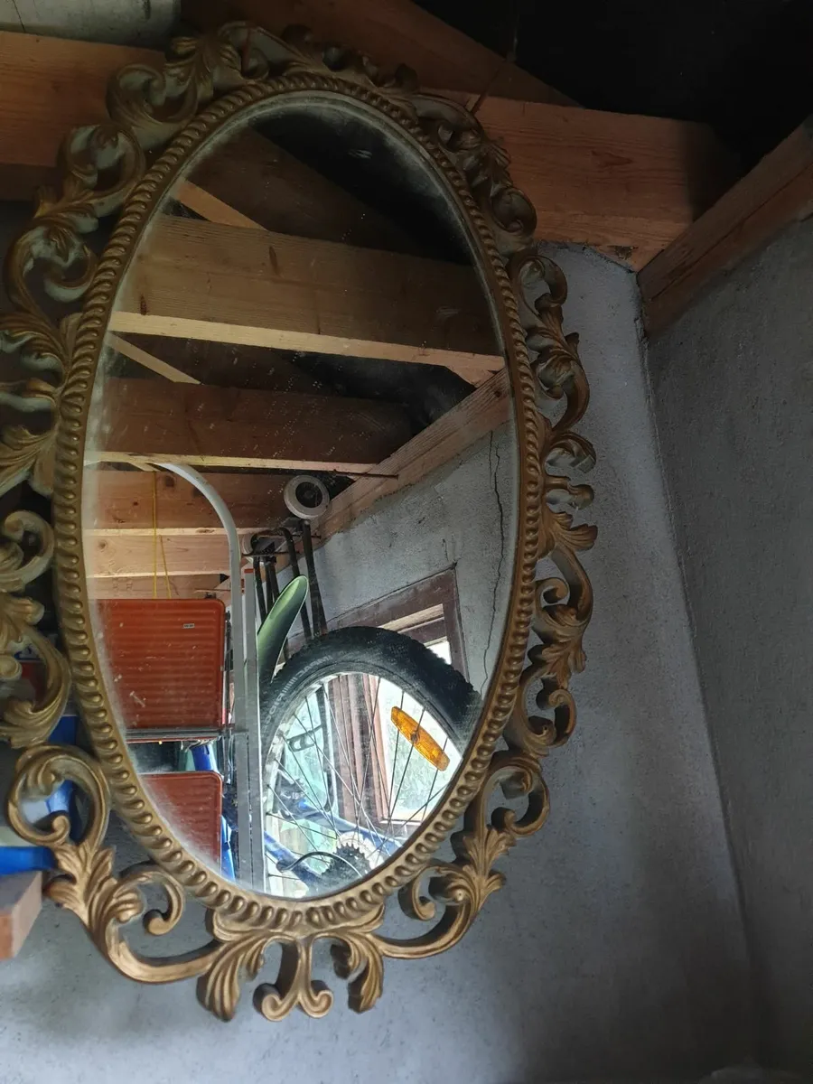 Antique gold Mirror and antique silver Photo frame - Image 2