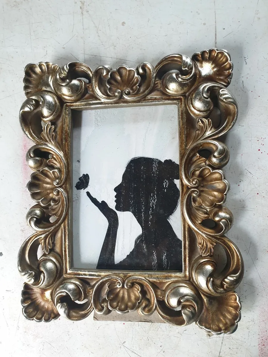 Antique gold Mirror and antique silver Photo frame - Image 4