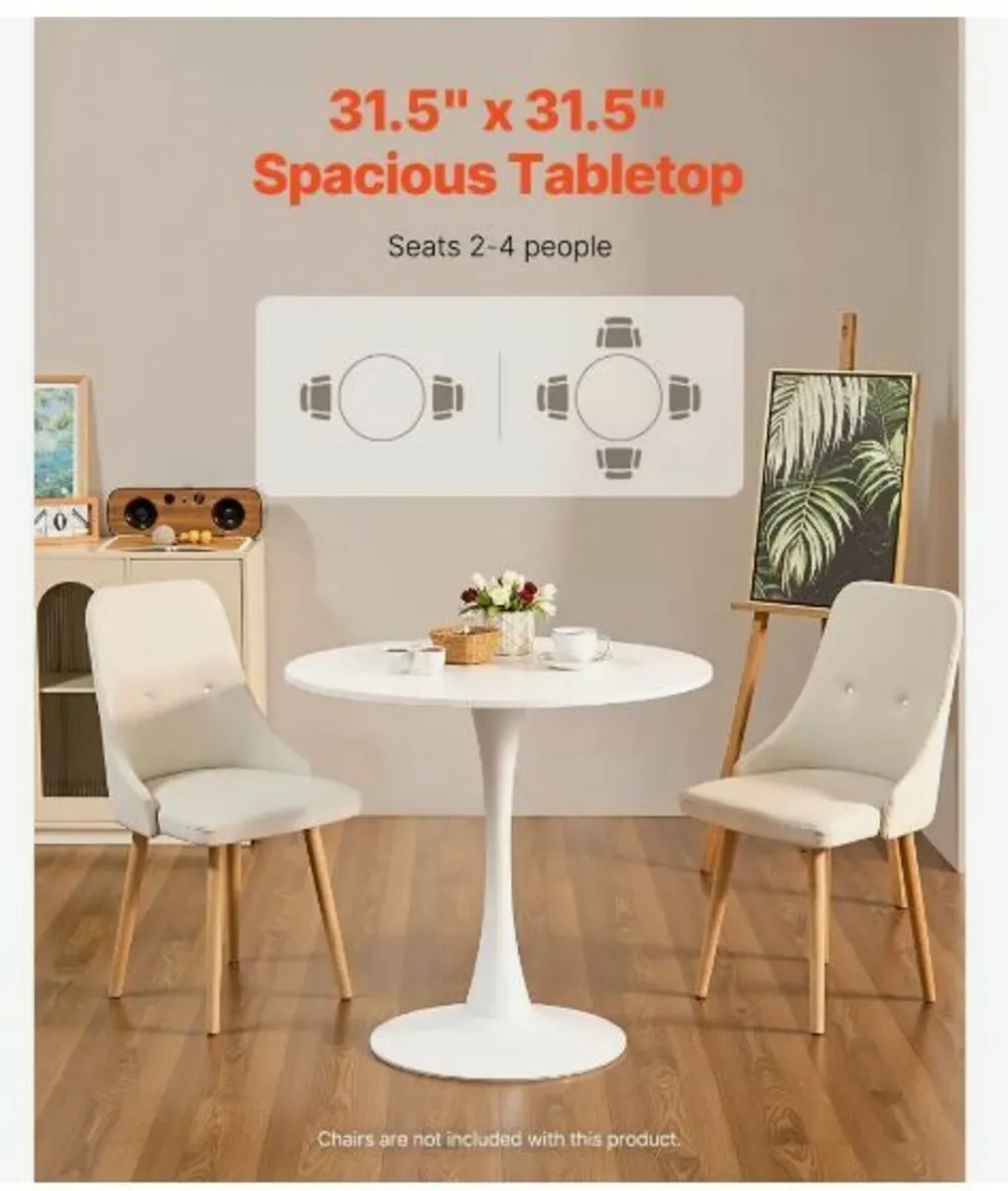 Round Dining Table Wood - Image 2