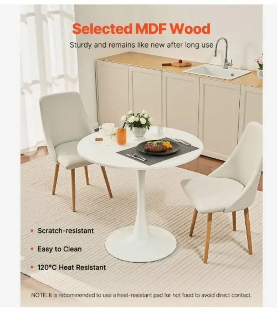 Round Dining Table Wood - Image 3