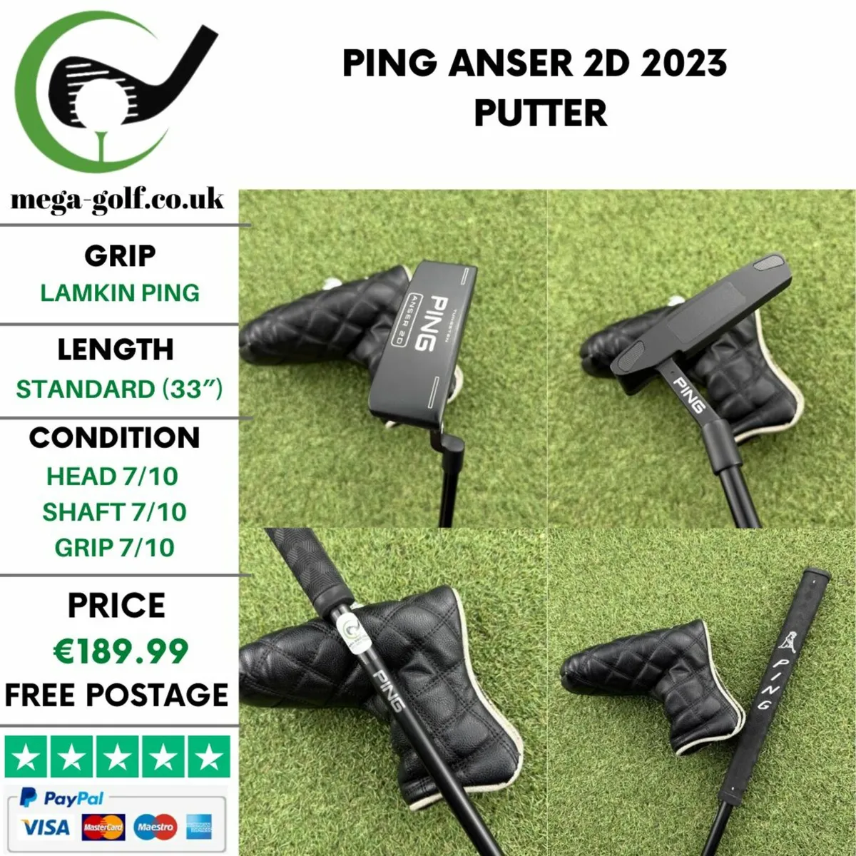 PING ANSER 2D 2023 PUTTER / 33″ - Image 1