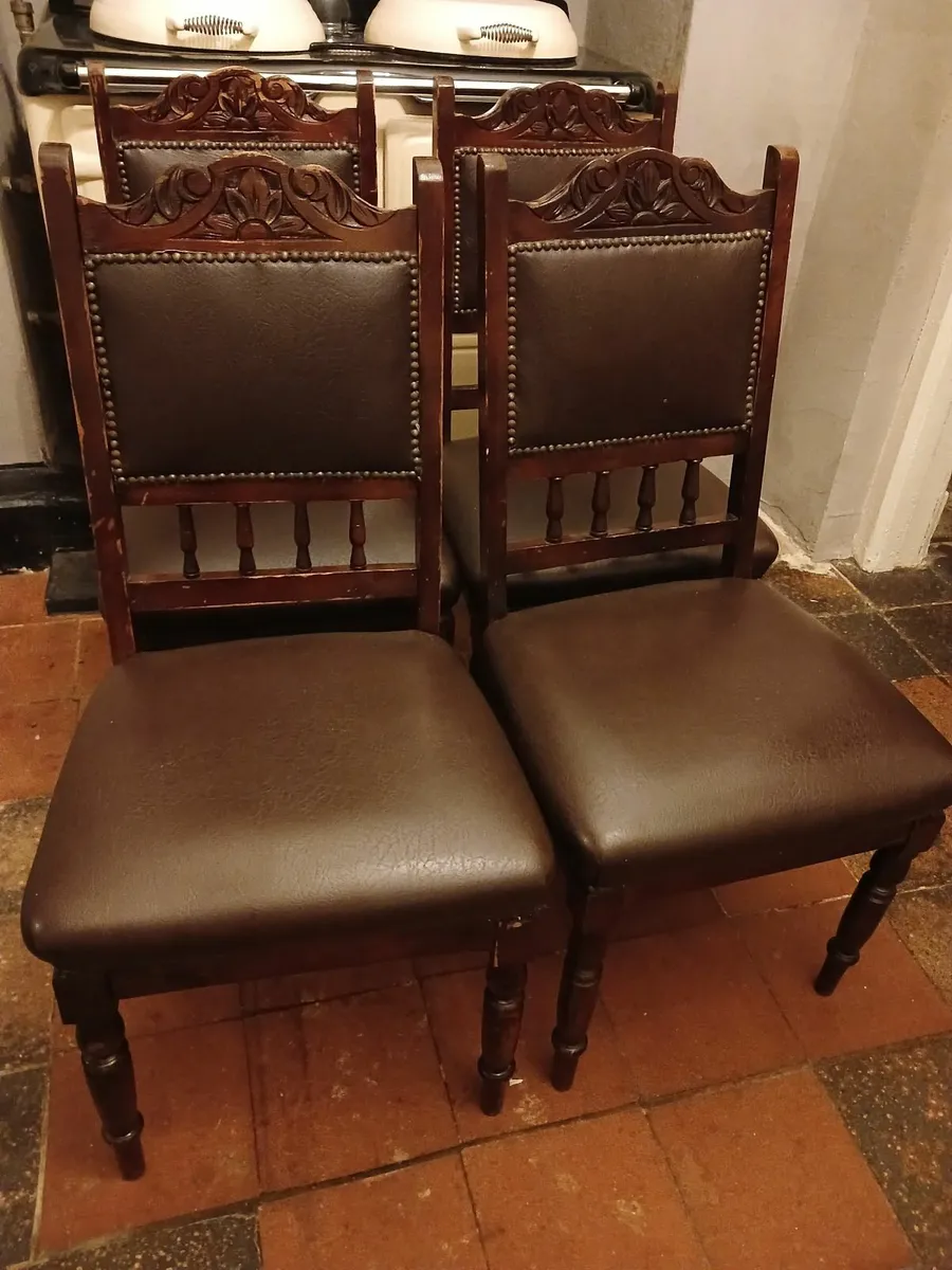 Set of four dining chairs - Image 3