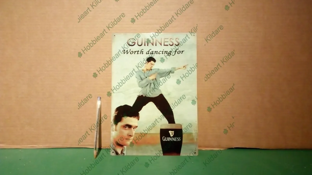 Guinness dancing man sign Guinness tin metal sign - Image 2