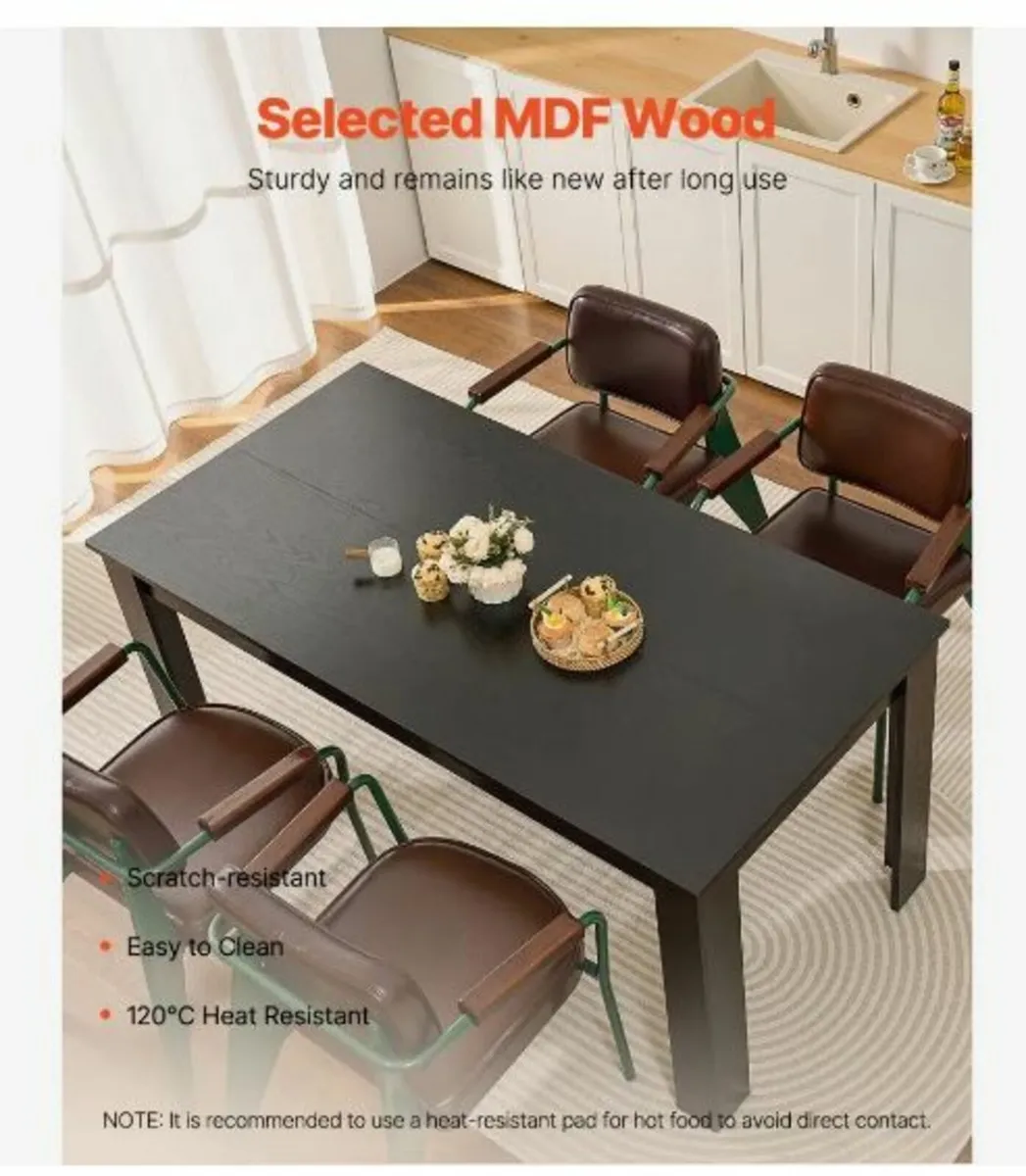 63in Rectangle Dining Table - Image 2
