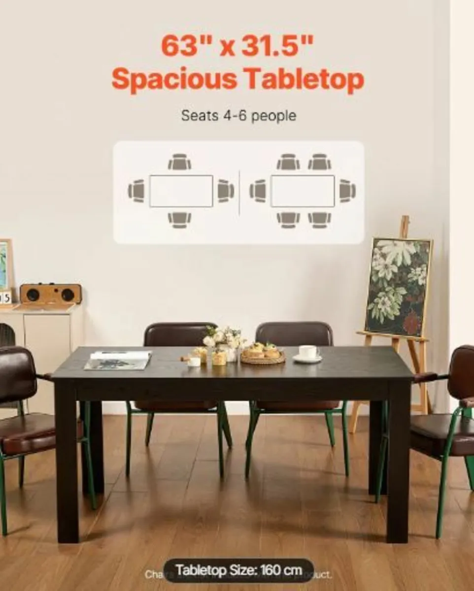 63in Rectangle Dining Table - Image 3