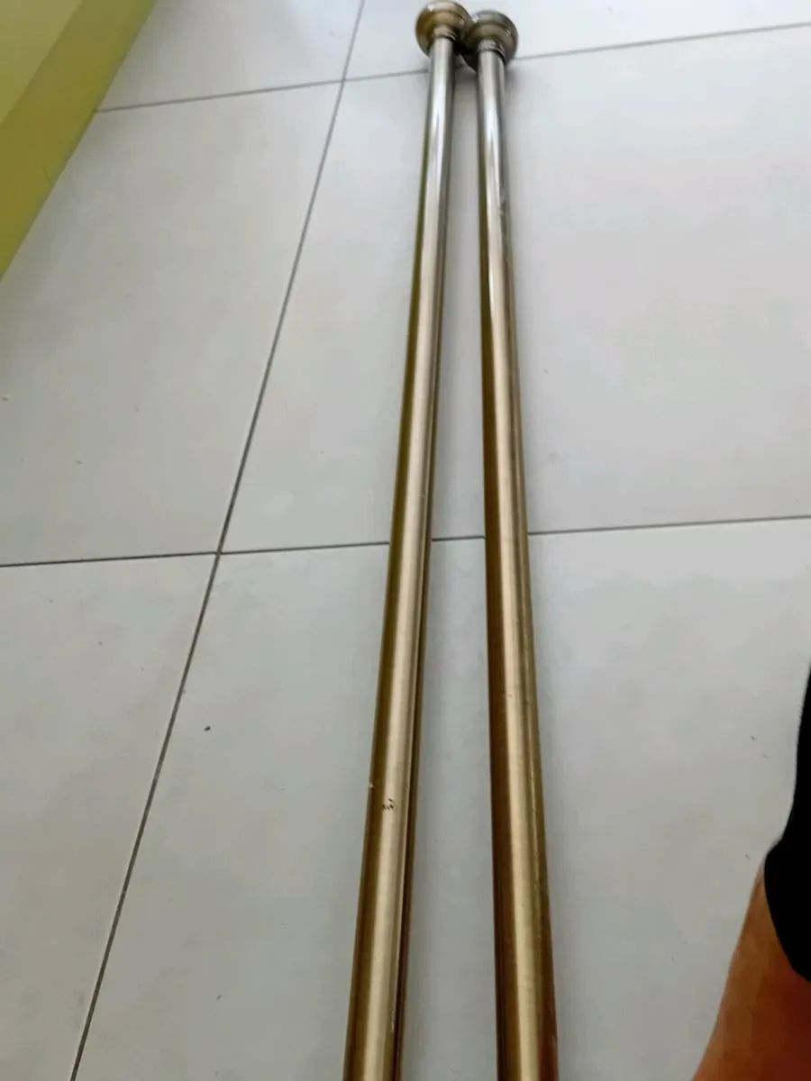 Antique brass curtain rails - Image 3