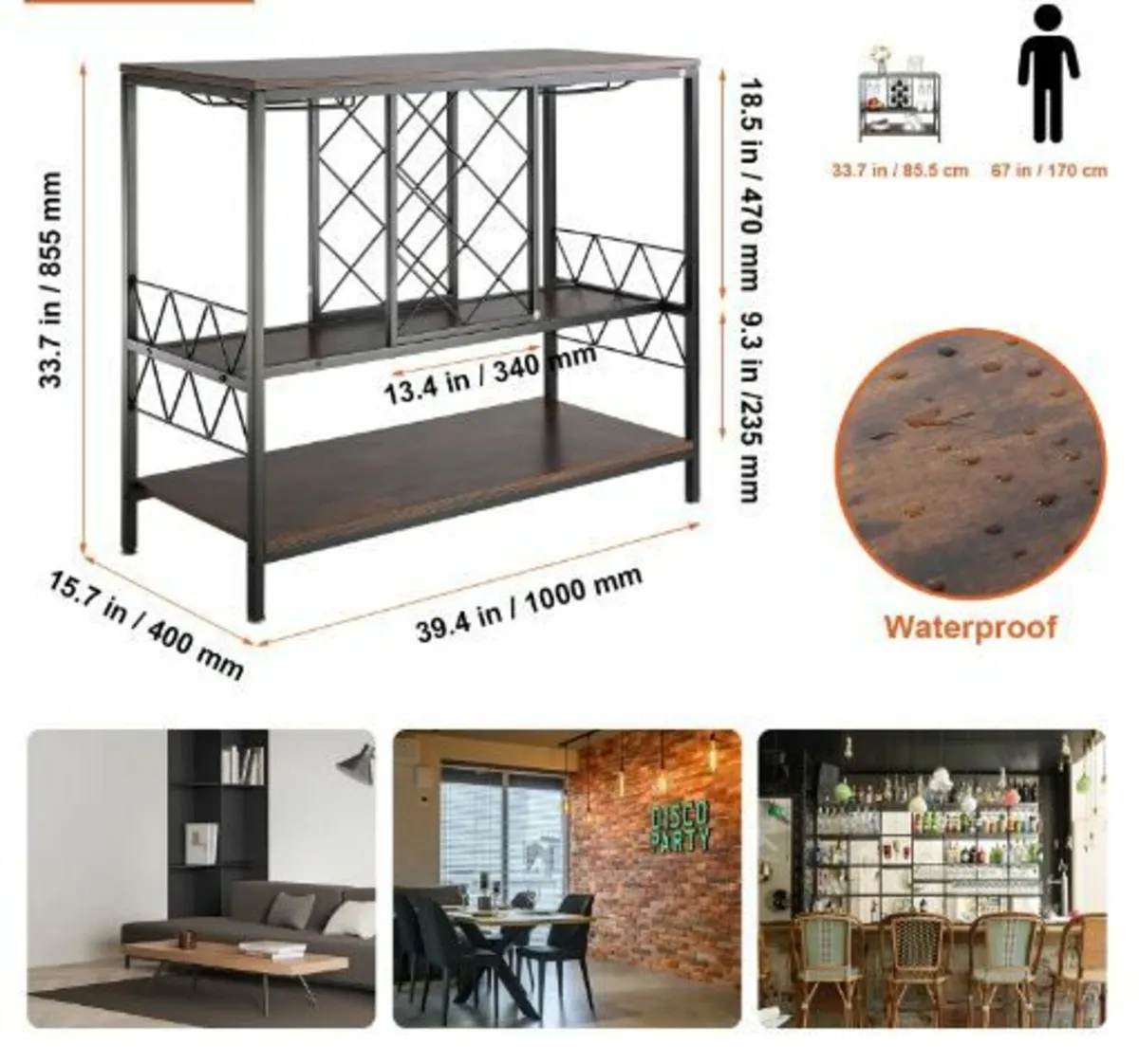 40 Inch Industrial Bar Cabinet, - Image 2