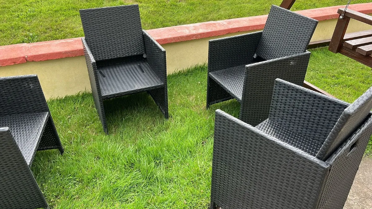 5 Piece Rattan Cune Garden Furniture Set - Image 4
