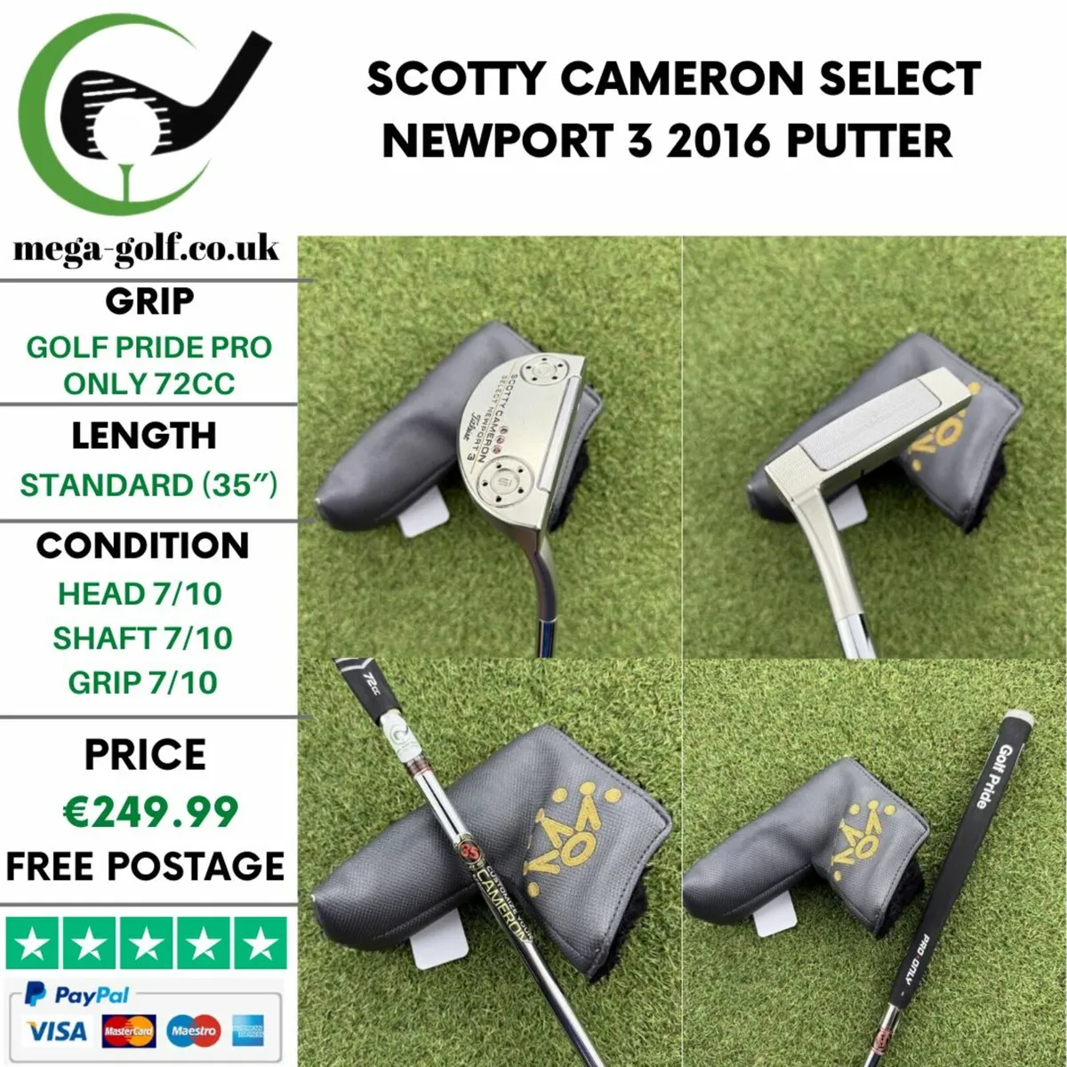 SCOTTY CAMERON SELECT NEWPORT 3 2016 PUTTER / 35″ - Image 1